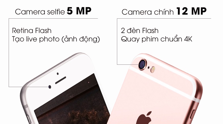 Apple iPhone 6S Plus quốc tế 64GB Likenew (Không vân tay)  và bộ đôi camera ấn tượng, sắc nét