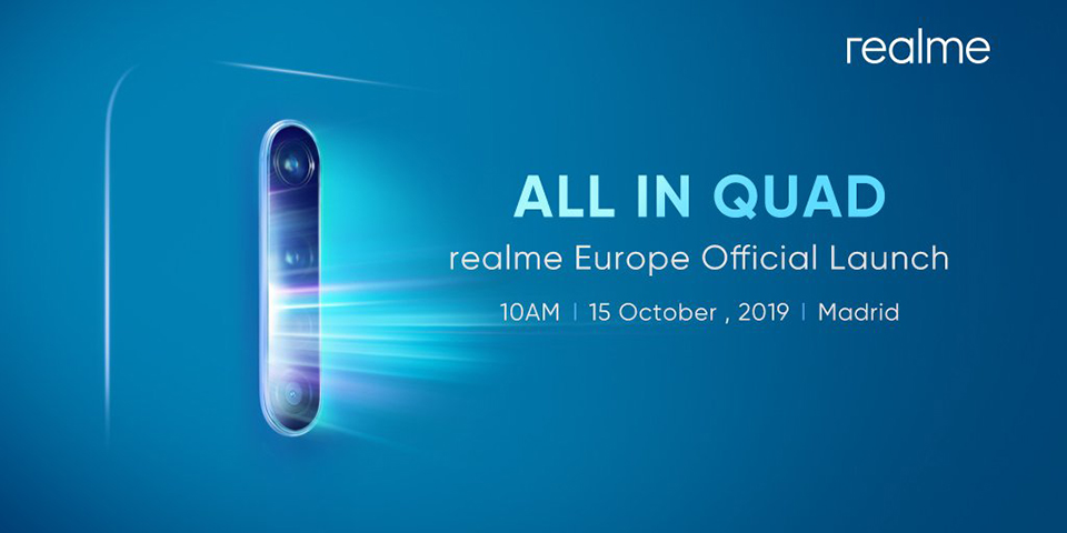 Realme X2 Pro ra mắt thị trường Châu Âu vào ngày 15 tháng 10 tại Madrid