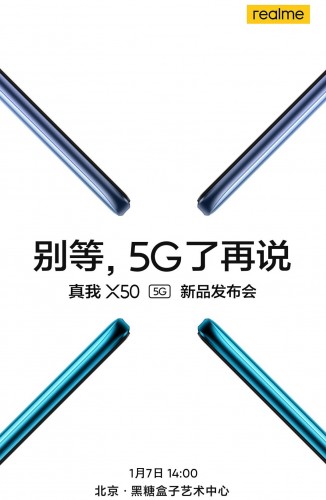 Realme X50 5G với SoC Snapdragon 765G được xác nhận sẽ ra mắt vào ngày 7 tháng 1