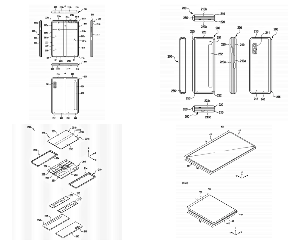 Rò rỉ hình ảnh Render của Galaxy Fold 2 từ bằng sáng chế mới nhất của Samsung  