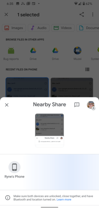 Google xác nhận tính năng "Chia sẻ gần đây - Nearby Sharing" của Android hiện đang trong giai đoạn thử nghiệm ở bản beta giới hạn