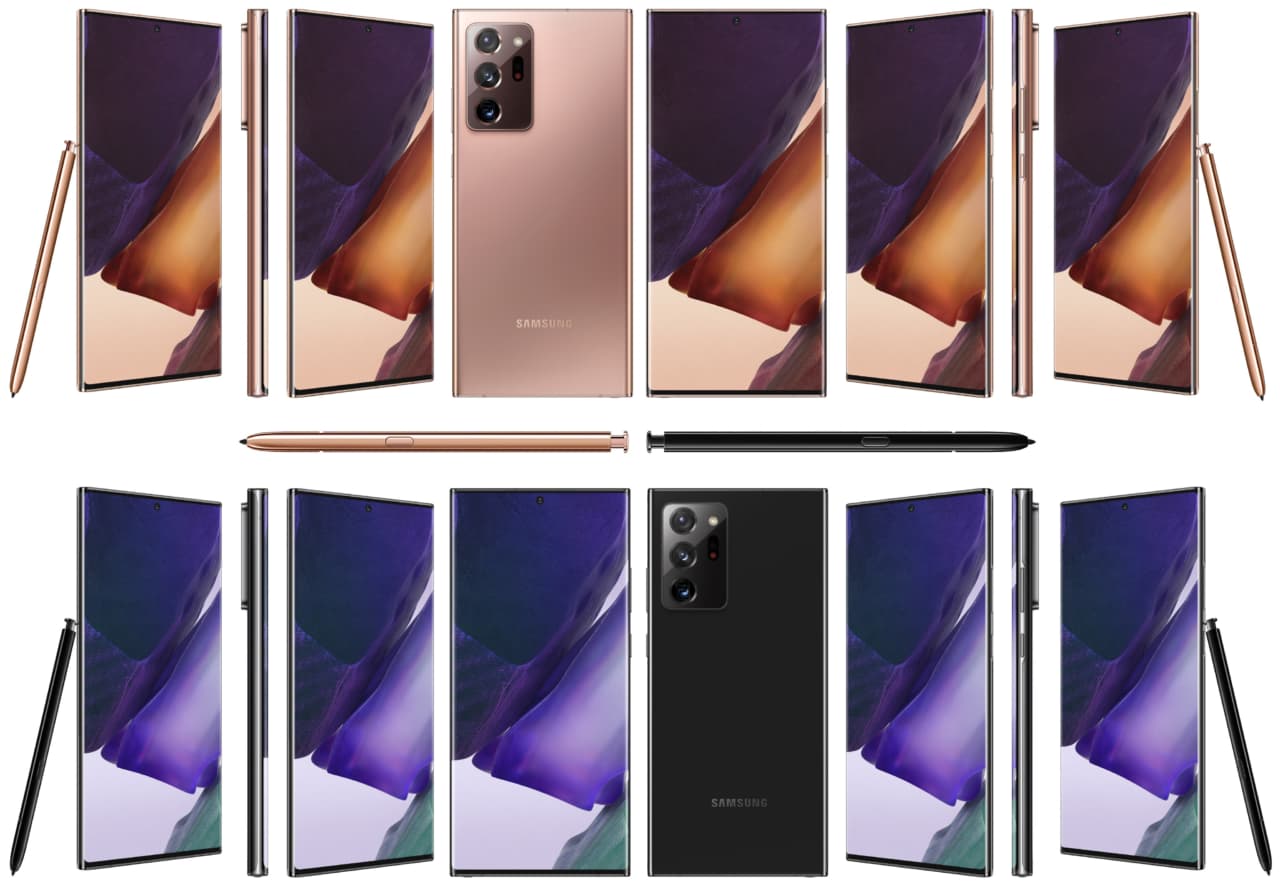 Chiêm ngưỡng những hình ảnh mới nhất của Samsung Galaxy Note 20 với đầy đủ các tùy chọn màu sắc